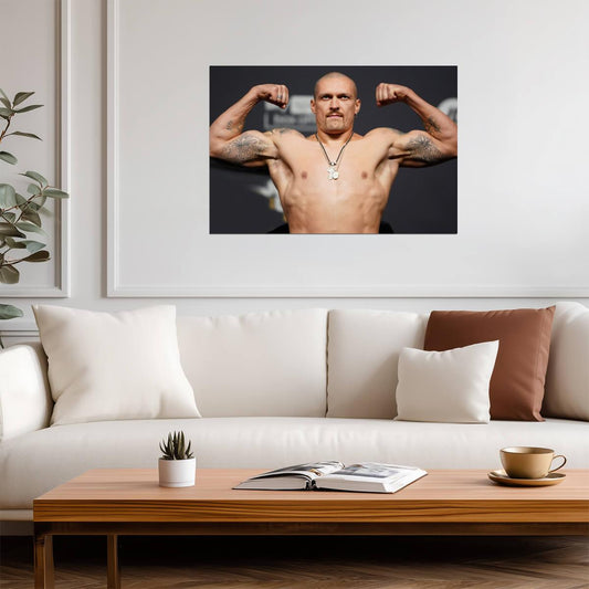 Oleksandr Usyk Flex Pose | Boxing Champion Poster | Sports Wall Art - Sports Poster