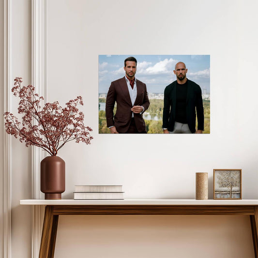 Andrew Tate & Tristan Tate | Modern Internet Personalities Portrait | Motivational Wall Art Poster - Celebrities Poster