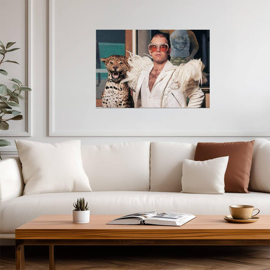 Elton John Glam Rock Era | Vintage Music Photography | 70s Pop Icon Poster - Music Poster