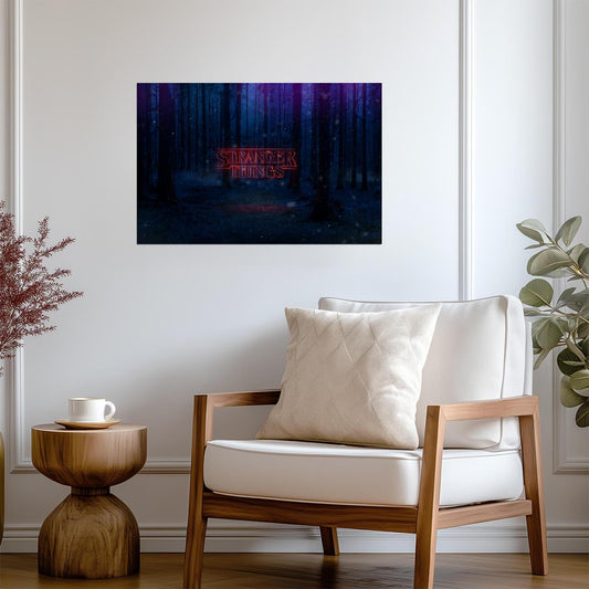 Stranger Things Logo | Neon Title Typography | Sci-Fi Horror TV Show Poster - Movies & TV Poster