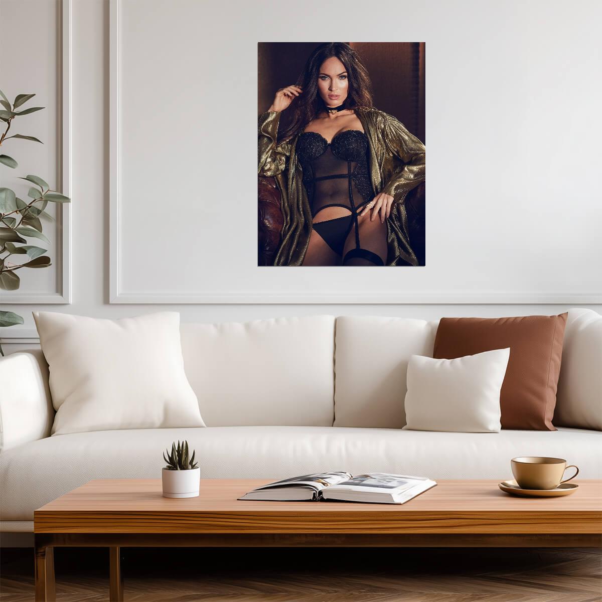 Megan Fox Photoshoot Portrait | Celebrity Wall Art | Modern Sexy Poster - Celebrities Poster