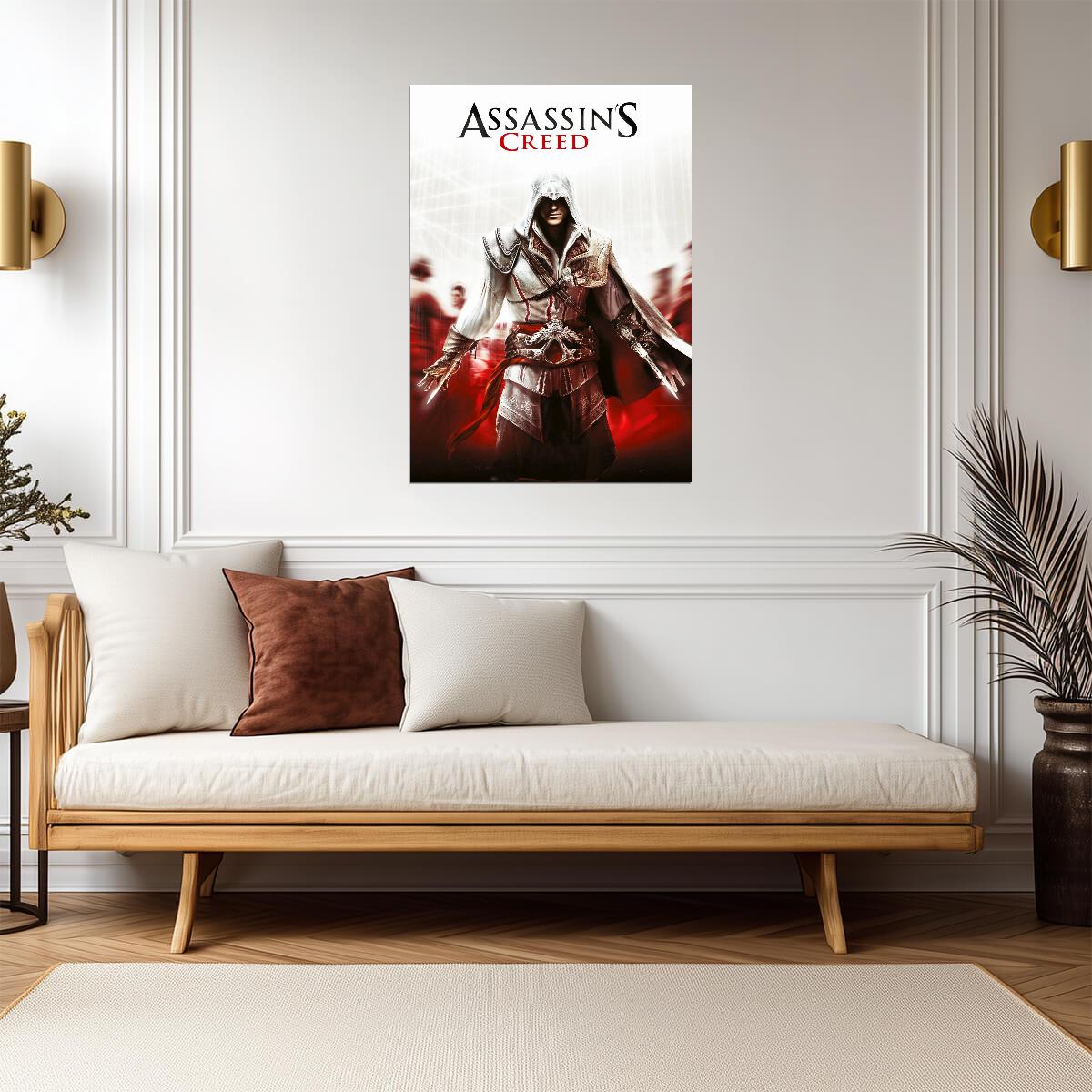 Assassin's Creed II Ezio Auditore | Iconic Promo Art Poster | Gaming Room Decor - Video Games Poster