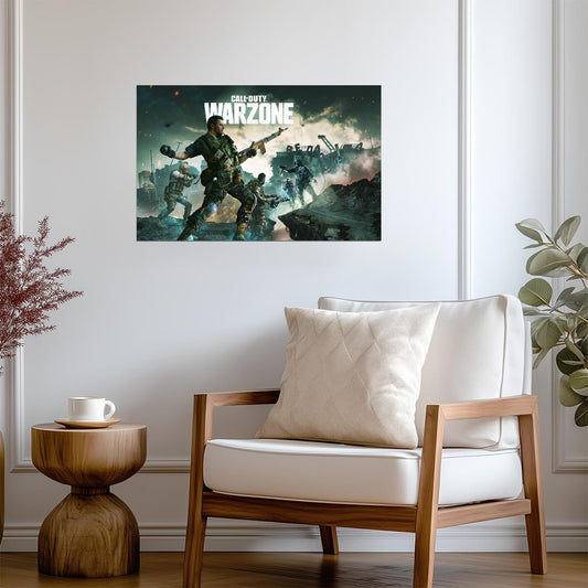 Call of Duty Warzone Squad | Battle Royale Action Poster | FPS Gamer Gift - Video Games Poster