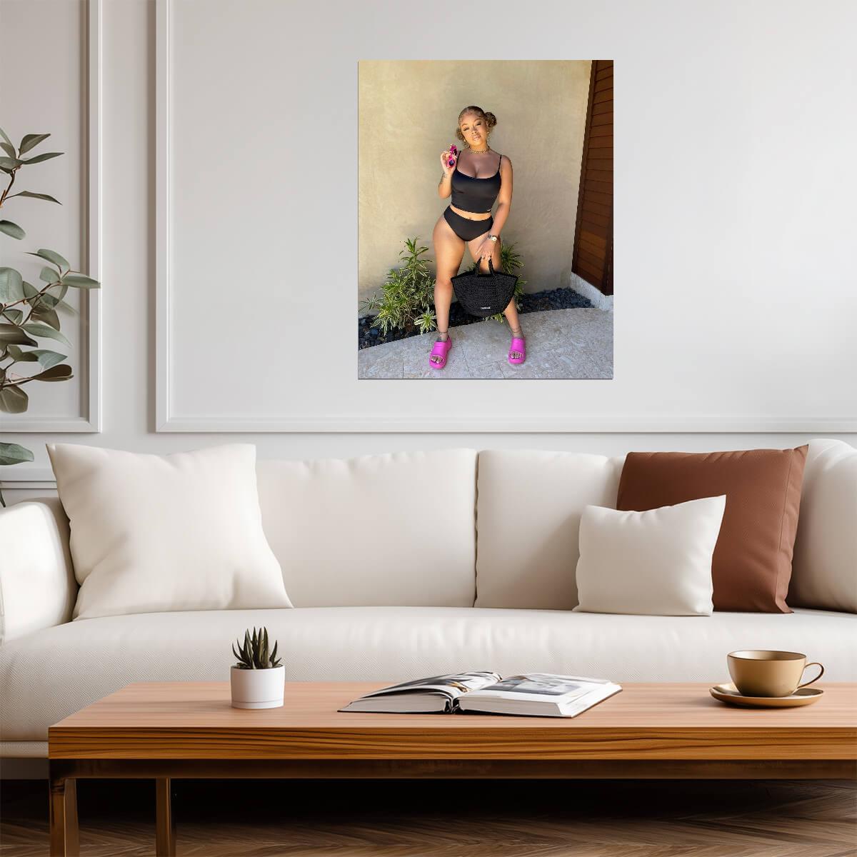 Latto Big Latto Photoshoot | Hip Hop Music Poster | Sexy Celebrity Wall Art - Music Poster