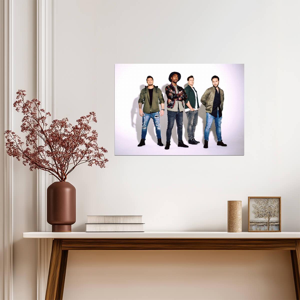 Blue Boy Band | Pop Group Poster | 2000s Music Art - Music Poster