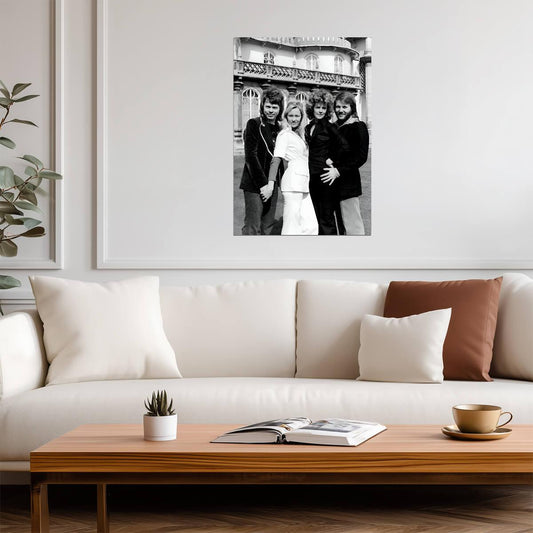 Abba Black and White | Music Poster | 70s Pop Group Photo - Music Poster