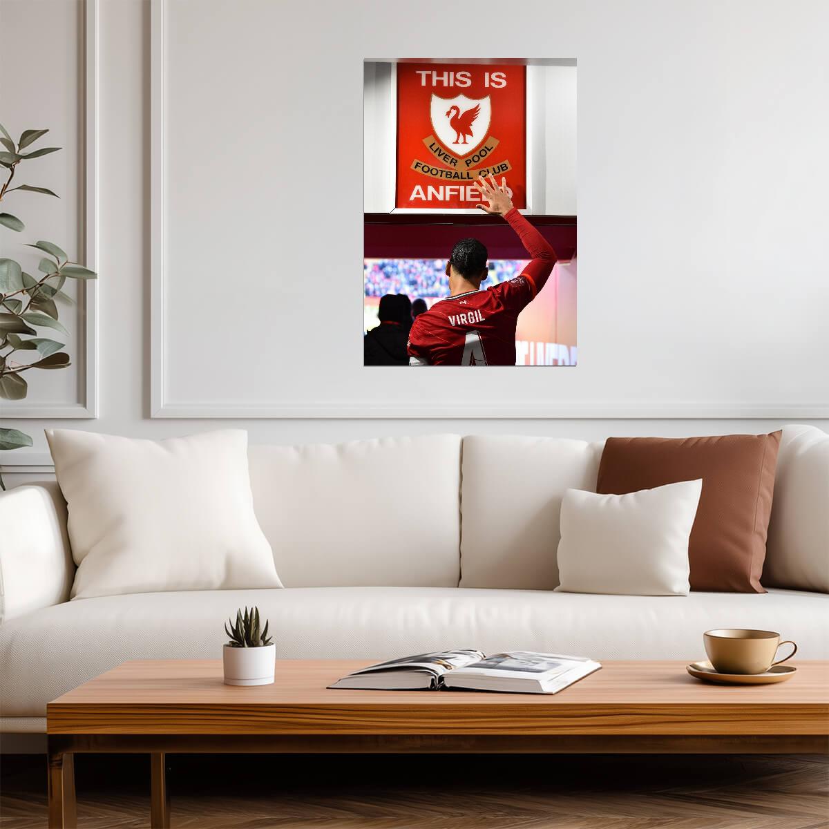 Virgil van Dijk Liverpool FC This is Anfield | Soccer Poster | Football Legend Wall Art - Sports Poster