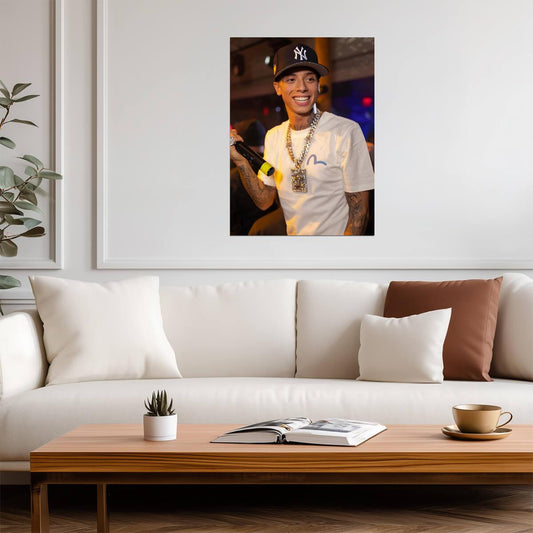 Central Cee Smiling Portrait | NY Cap Live Appearance Poster | Hip Hop Star Wall Art - Music Poster