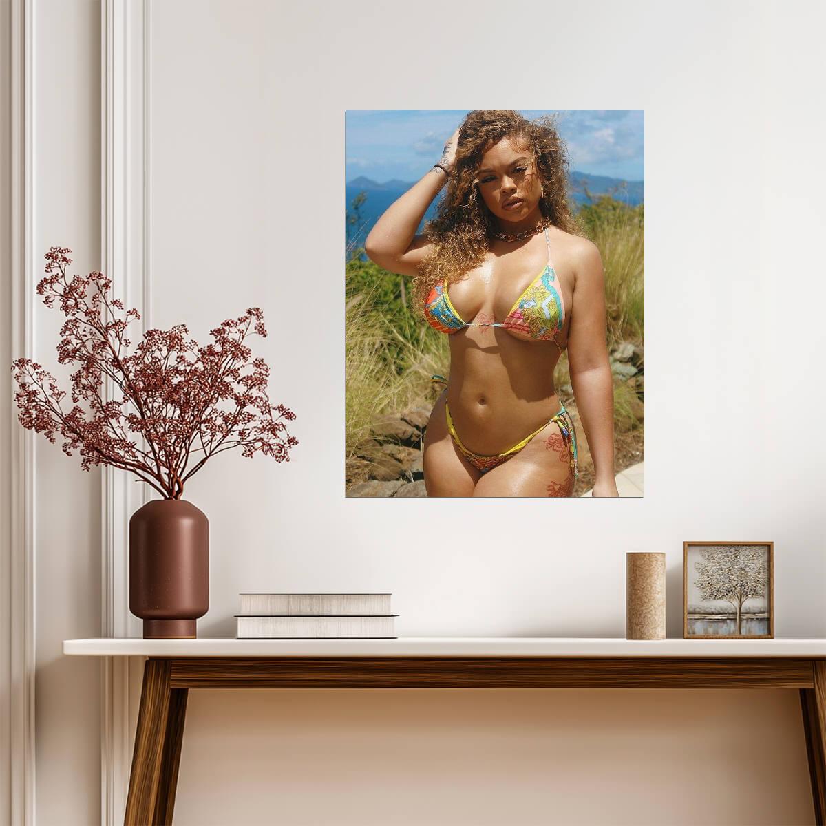 Latto Bikini Photo | Hip Hop Music Star Art | Sexy American Rapper Poster - Music Poster