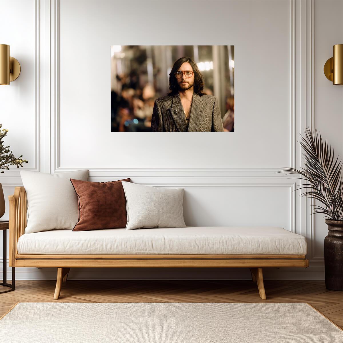 Jared Leto Portrait in Glasses | Modern Celebrity Wall Art | Music and Movie Star Poster - Music Poster
