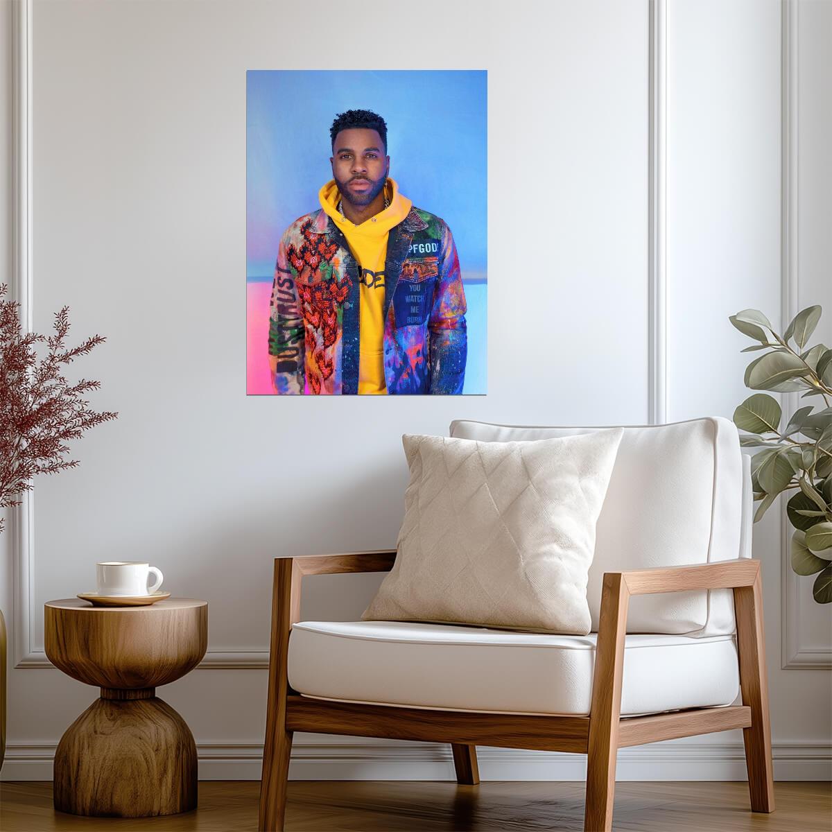 Jason Derulo Colorful Photoshoot | Modern Music Poster | Pop Star Wall Art - Music Poster