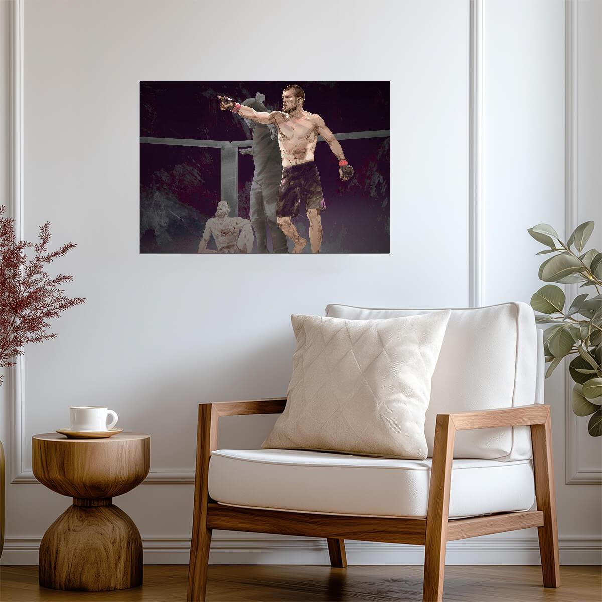 Khabib Nurmagomedov vs McGregor Victory Art | UFC Poster | The Eagle Print - Sports Poster
