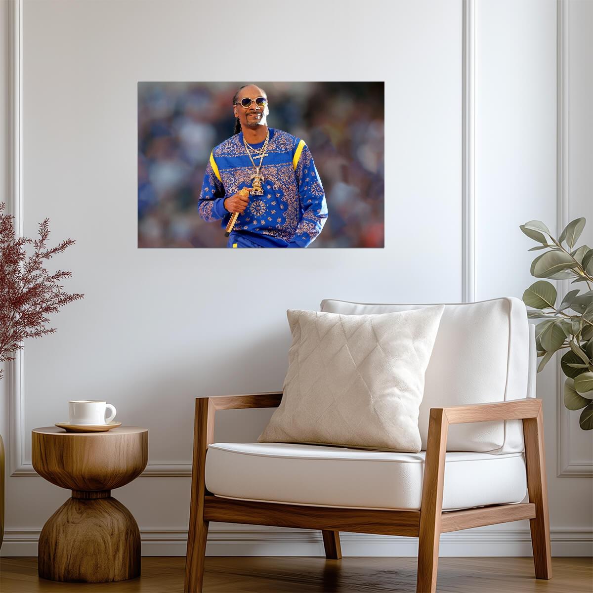 Snoop Dogg Blue Paisley Tracksuit | Live Performance Photo | Rap Concert Poster - Music Poster