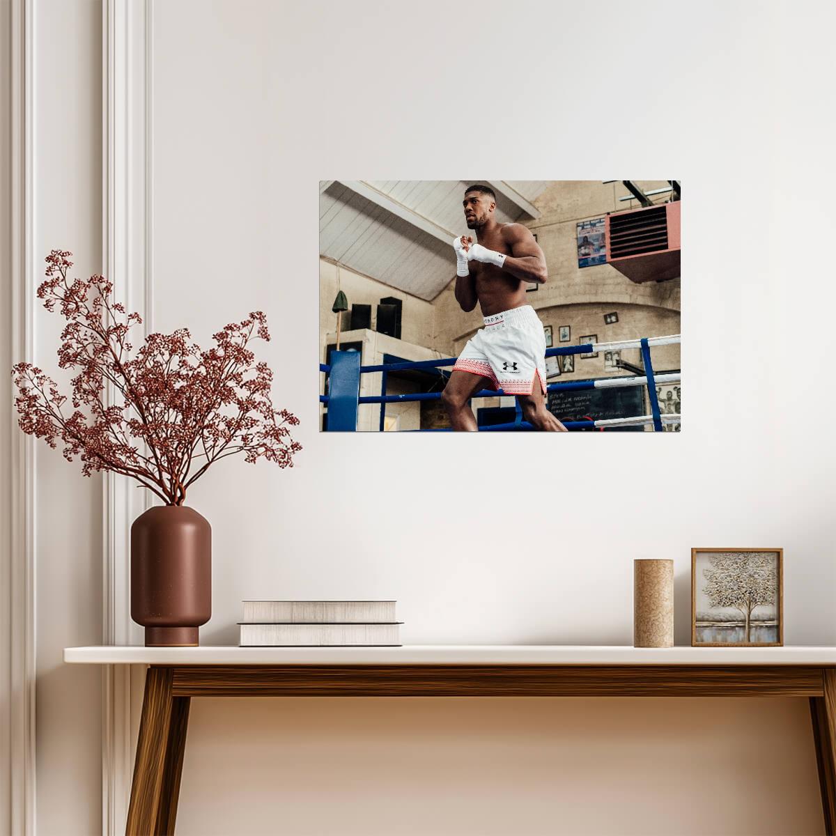 Anthony Joshua in Training | Professional Boxing Poster | Motivational Gym Wall Art - Sports Poster