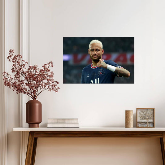 Neymar Jr Paris Saint-Germain | Soccer Legend Poster | Brazilian Football Star Print - Sports Poster