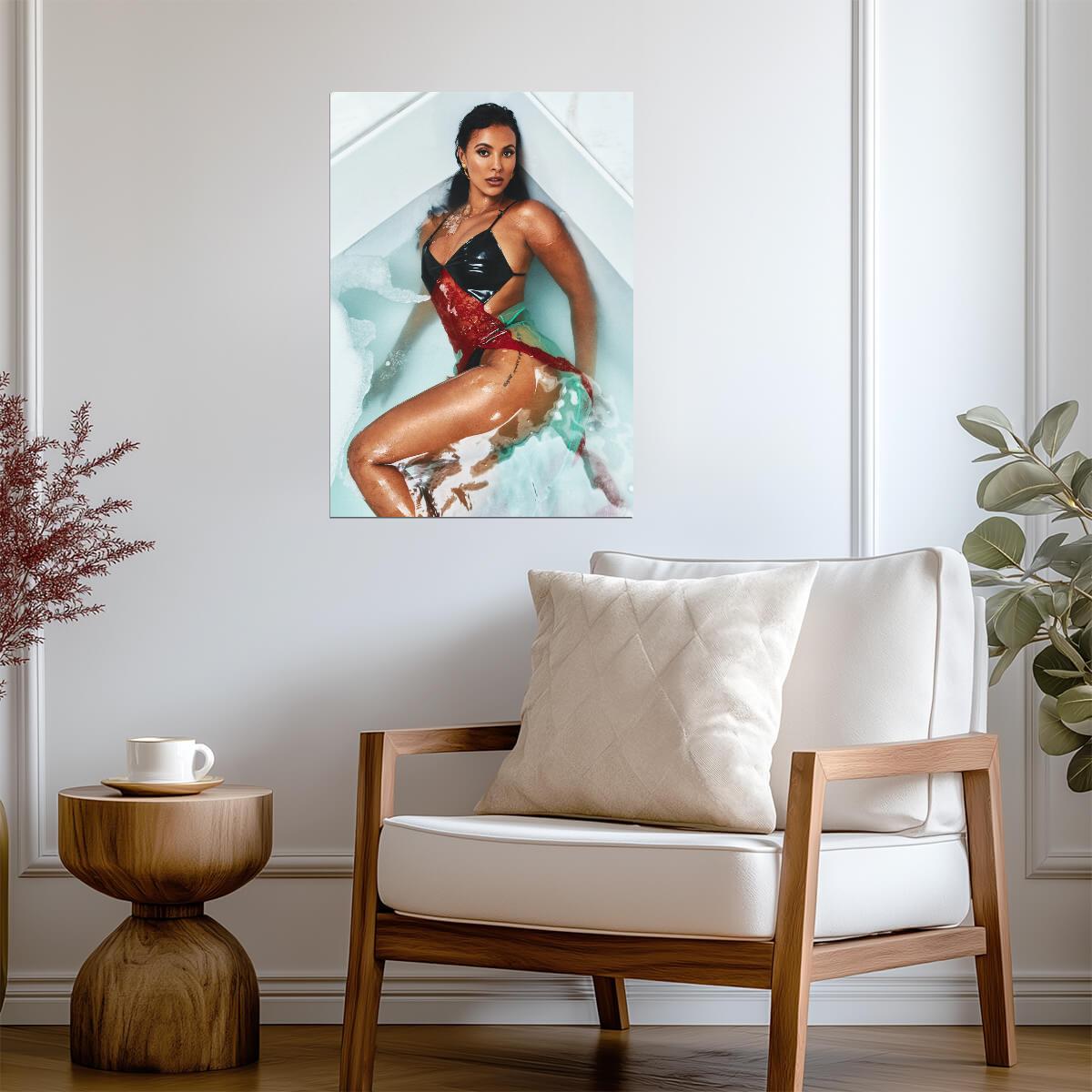 Maya Jama Wall Art | Sexy Model Poster - Celebrities Poster