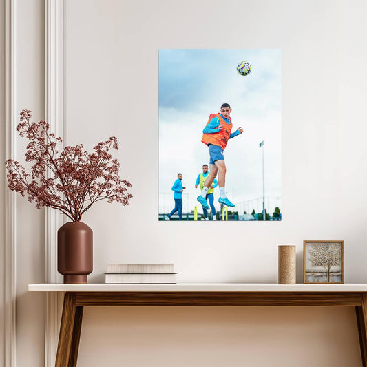 Phil Foden Training Session | Manchester City Poster | Soccer Star Wall Art - Sports Poster