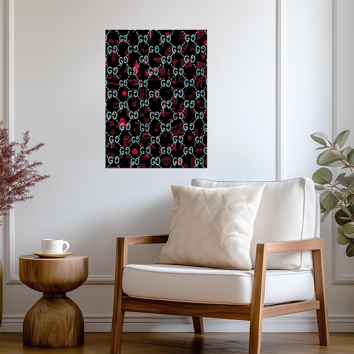 Gucci | Abstract Geometric Print | Art Poster - Graphic & Art Poster