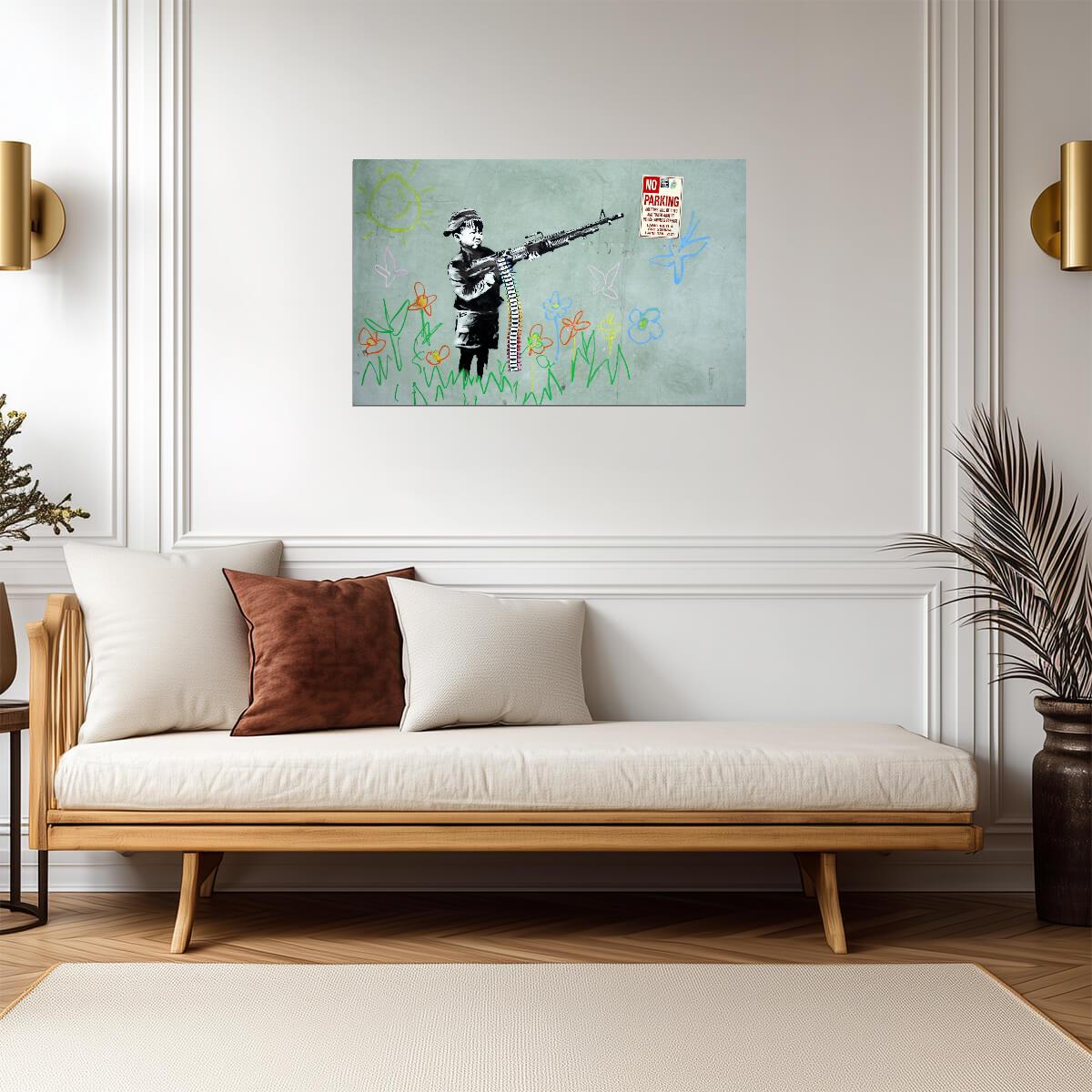 Banksy Crayon Boy Graffiti | Street Art Print | Social Commentary Poster - Graphic & Art Poster