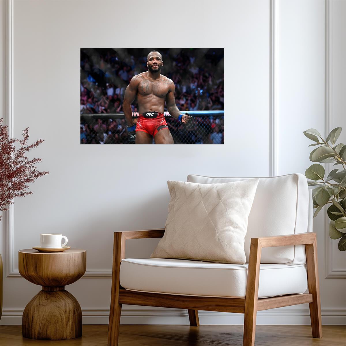 Leon Edwards UFC Champion | Mixed Martial Arts Poster | Combat Sports Legend Wall Art - Sports Poster