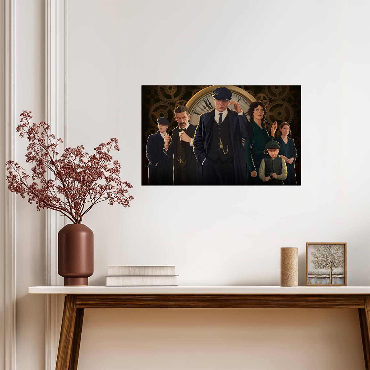 Peaky Blinders Cast with Thomas Shelby | Illustrated TV Show Art | British Crime Drama Poster - Movies & TV Poster