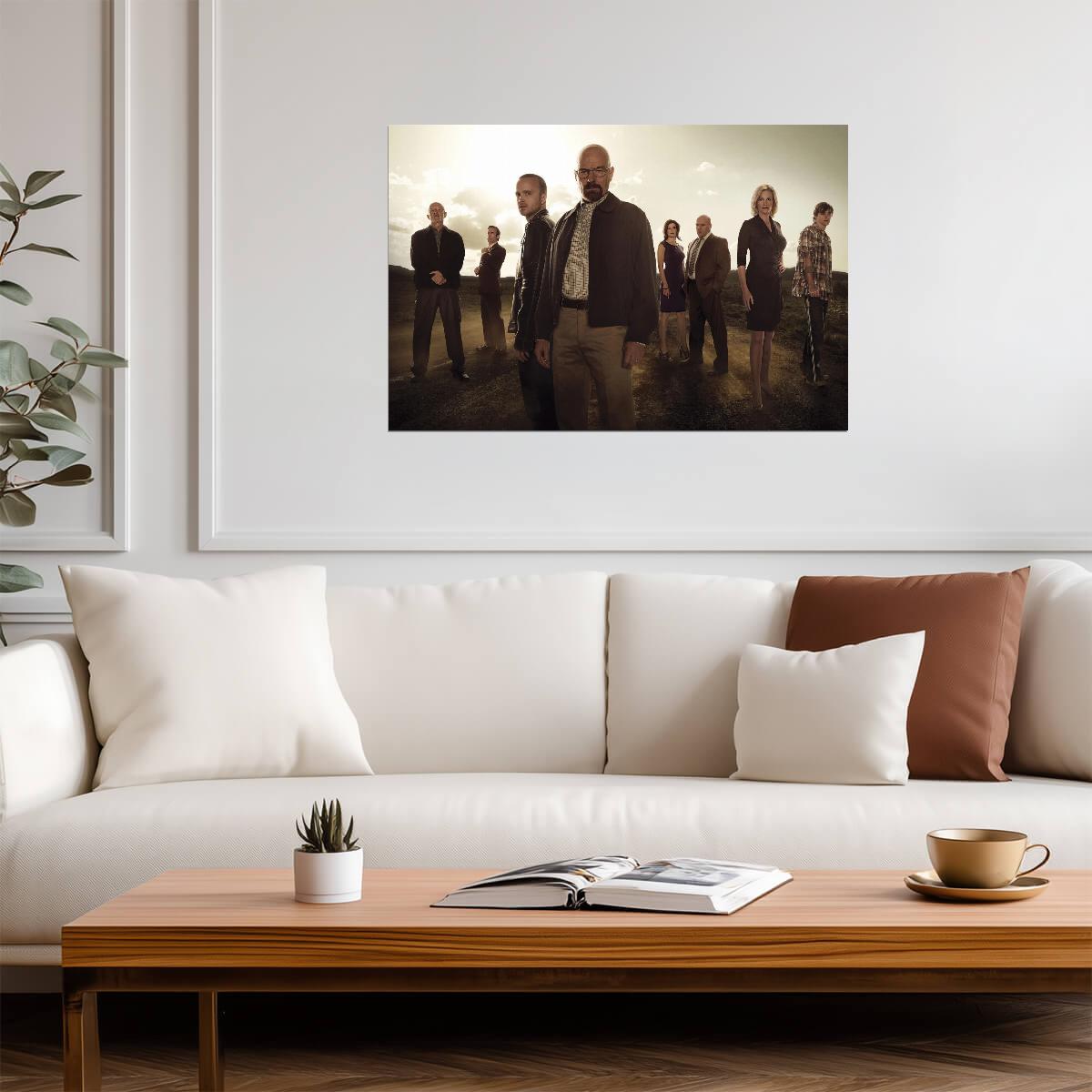 Breaking Bad Cast in the Desert | Walter White & Jesse Pinkman | Crime Drama TV Show Poster - Movies & TV Poster