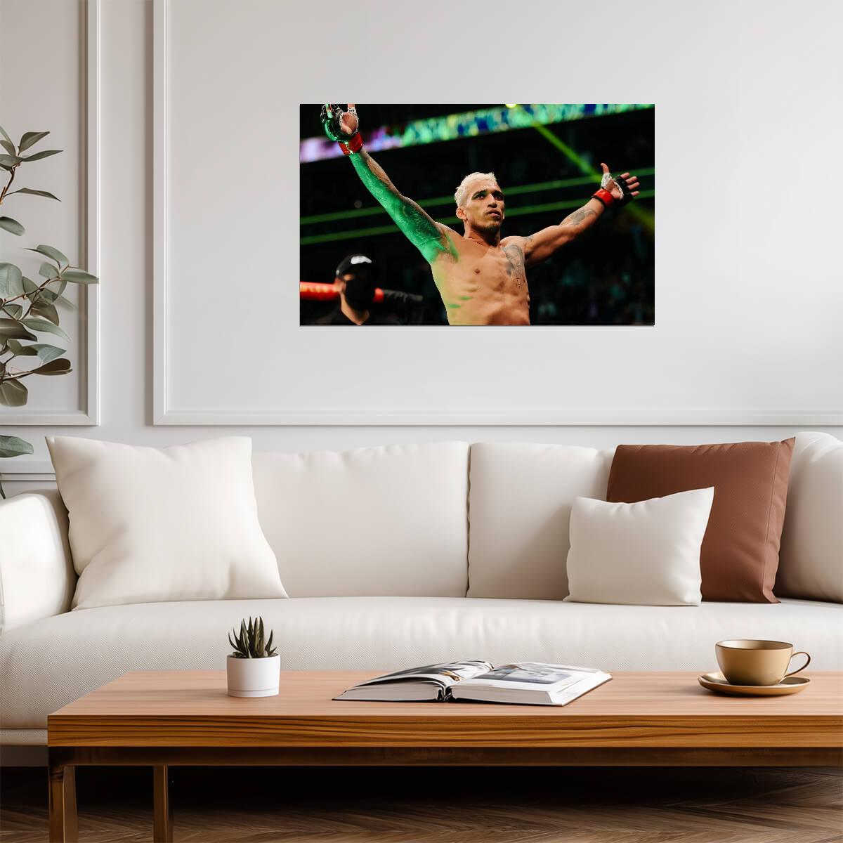Charles Oliveira Victory Pose | MMA Poster | Do Bronx Champion Art - Sports Poster