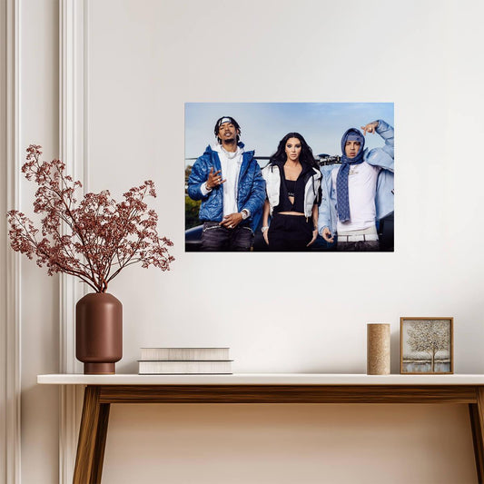 N-Dubz Group Photo | Dappy Tulisa & Fazer with Helicopter | Hip Hop Trio Poster - Music Poster