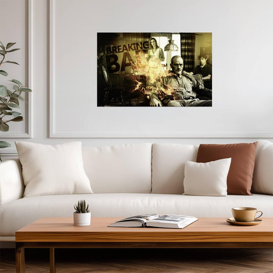 Breaking Bad Walter White Family | Stylized TV Show Art | Crime Drama Fan Poster - Movies & TV Poster