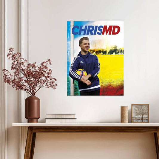 ChrisMD Football YouTuber | Sports Poster | Gift for Soccer Fan - Celebrities Poster
