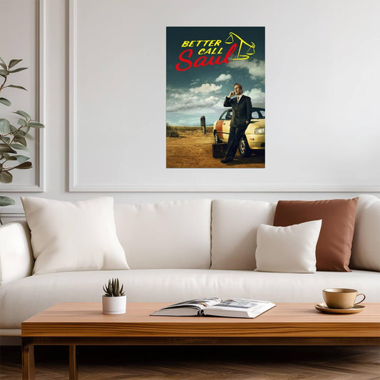 Better Call Saul Goodman | Desert Car Poster | TV Show Key Art - Movies & TV Poster