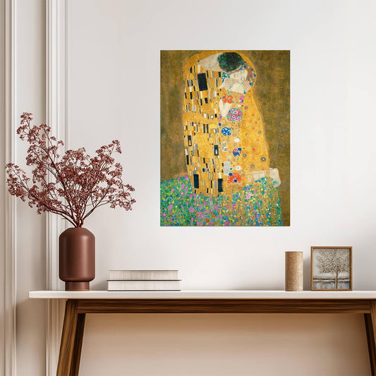 Gustav Klimt The Kiss | Classic Art Poster | Vintage Painting Print - Graphic & Art Poster