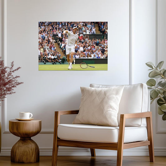 Andy Murray 2016 Wimbledon Champion | Tennis Legend Poster | Victory Celebration Print - Sports Poster