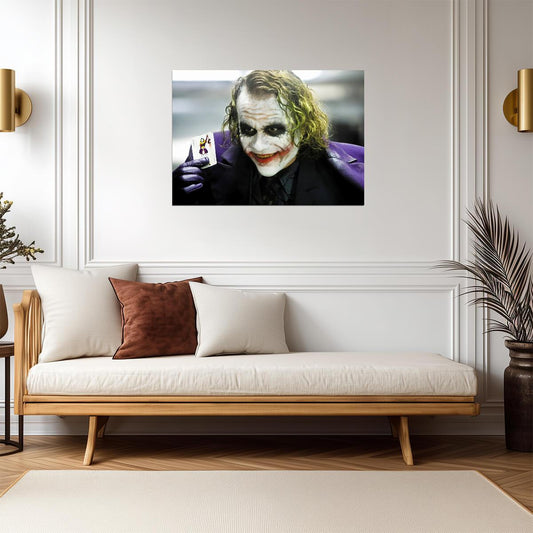 Joker Heath Ledger Poster | Joker Card Movie Print - Movies & TV Poster