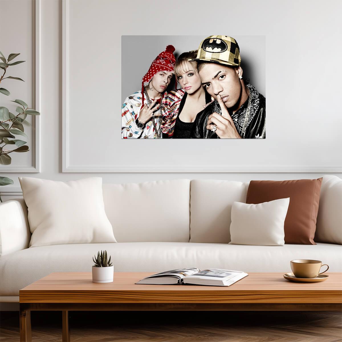 N-Dubz Trio Portrait | Dappy Tulisa & Fazer | Hip Hop Group Poster - Music Poster