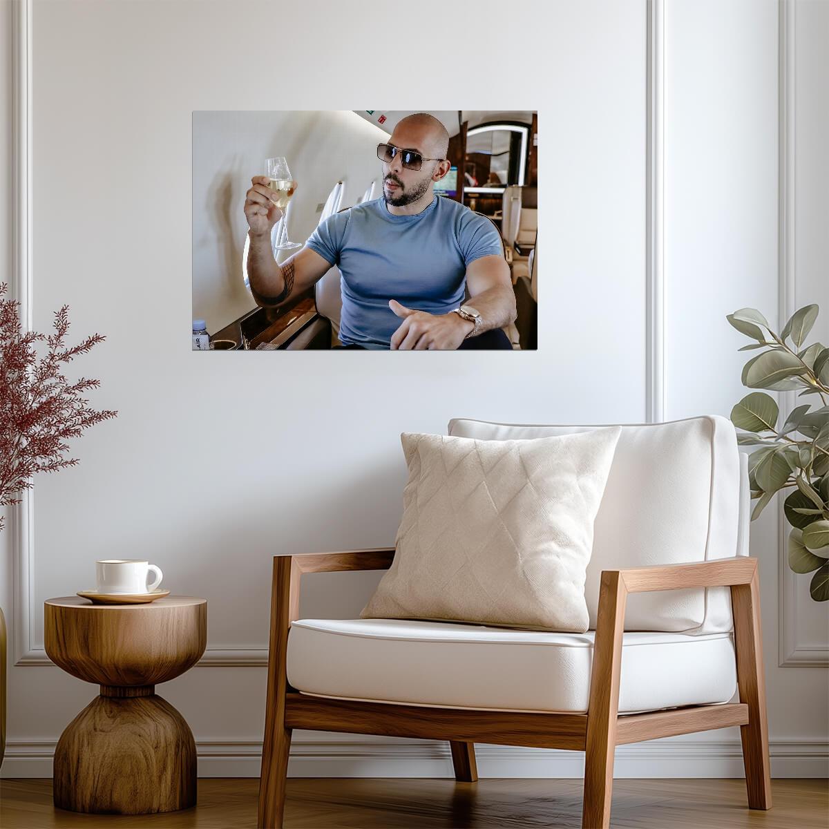 Andrew Tate Private Jet Lifestyle | Motivational Poster | Entrepreneur Wall Art - Celebrities Poster