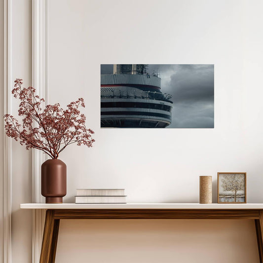 Drake Views Album Cover Art | Sitting on CN Tower Poster | Toronto Hip Hop Decor - Music Poster