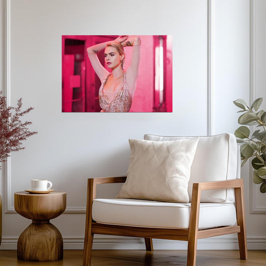 Cara Delevingne | Vibrant Portrait | Actress Poster - Celebrities Poster