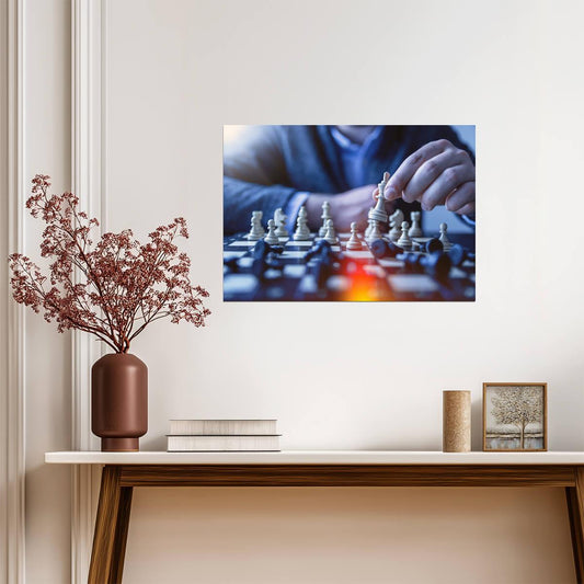 Strategic Chess Move | Conceptual Mind Game Art | Gift for Player Poster - Sports Poster