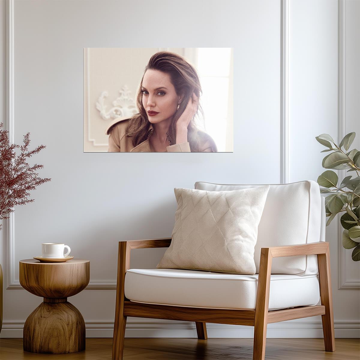 Angelina Jolie Elegant Portrait | Movie Star Photography | Celebrity Wall Poster - Celebrities Poster