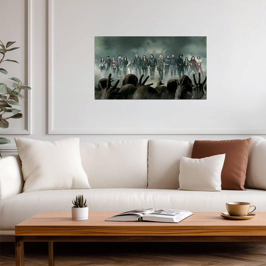 The Walking Dead Full Cast Lineup | Survivors & Zombie Hands Key Art | Horror Drama Poster - Movies & TV Poster
