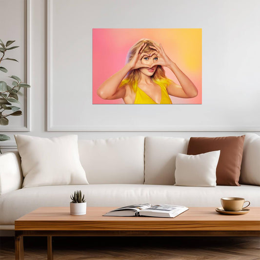 Taylor Swift Heart Hands Gesture | Lover Era Photoshoot Poster | Music Fan Gift - Music Poster