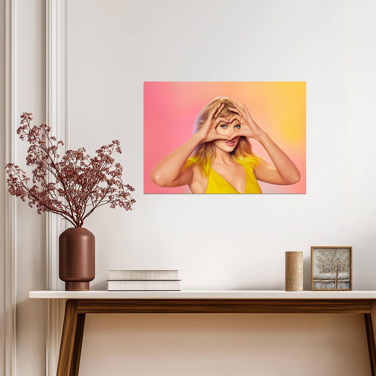 Taylor Swift Heart Hands Gesture | Lover Era Photoshoot Poster | Music Fan Gift - Music Poster