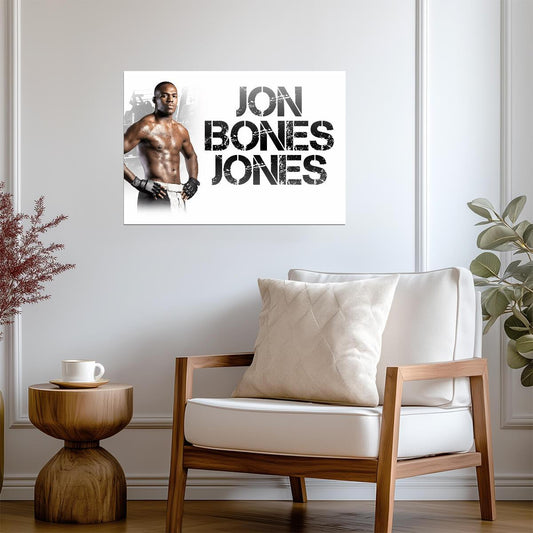 Jon 'Bones' Jones UFC Champion | MMA Fighter Poster | Combat Sports Legend Art - Sports Poster