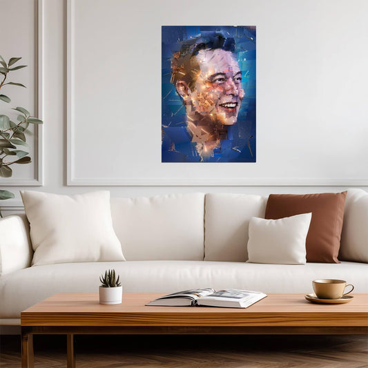 Elon Musk | CEO Portrait | Modern Wall Poster - Celebrities Poster