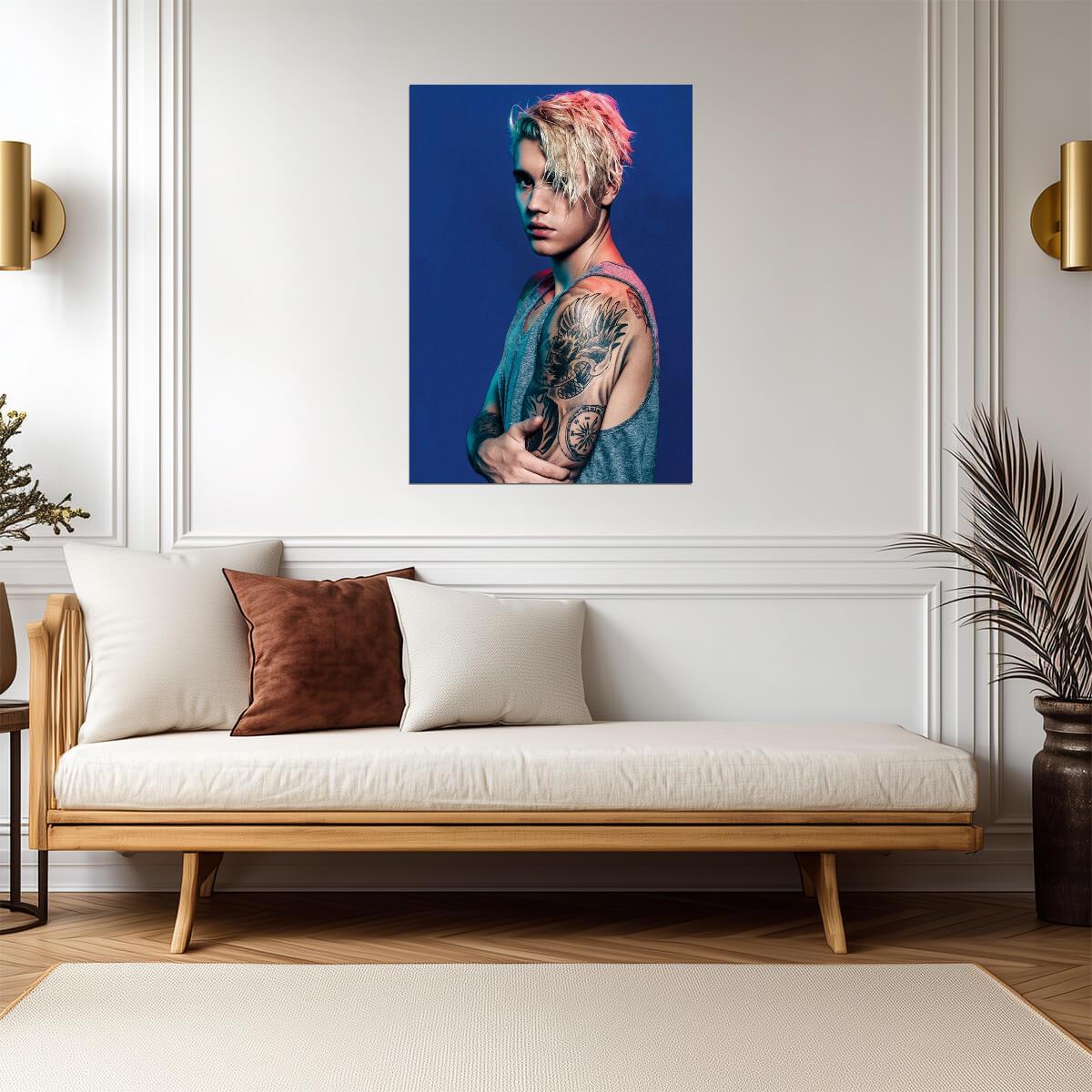 Justin Bieber Print | Pop Singer Poster - Music Poster