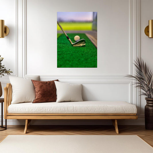Golf Club at Address | Driving Range Photography Poster | Motivational Sports Wall Art - Sports Poster