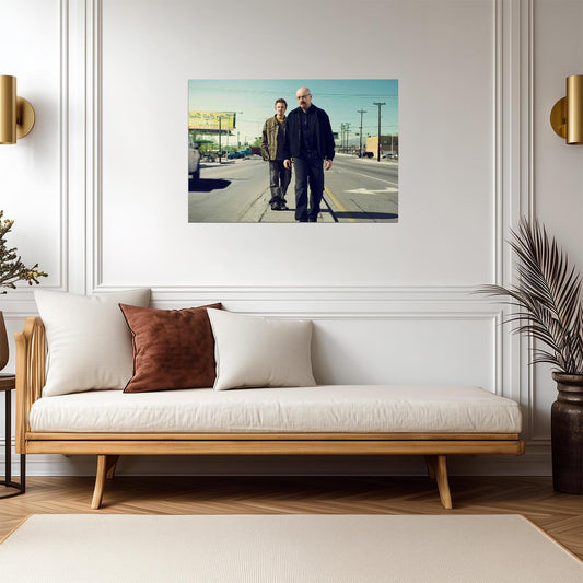 Breaking Bad Walter White & Jesse Pinkman | TV Show Poster | Iconic Desert Scene Print - Movies & TV Poster