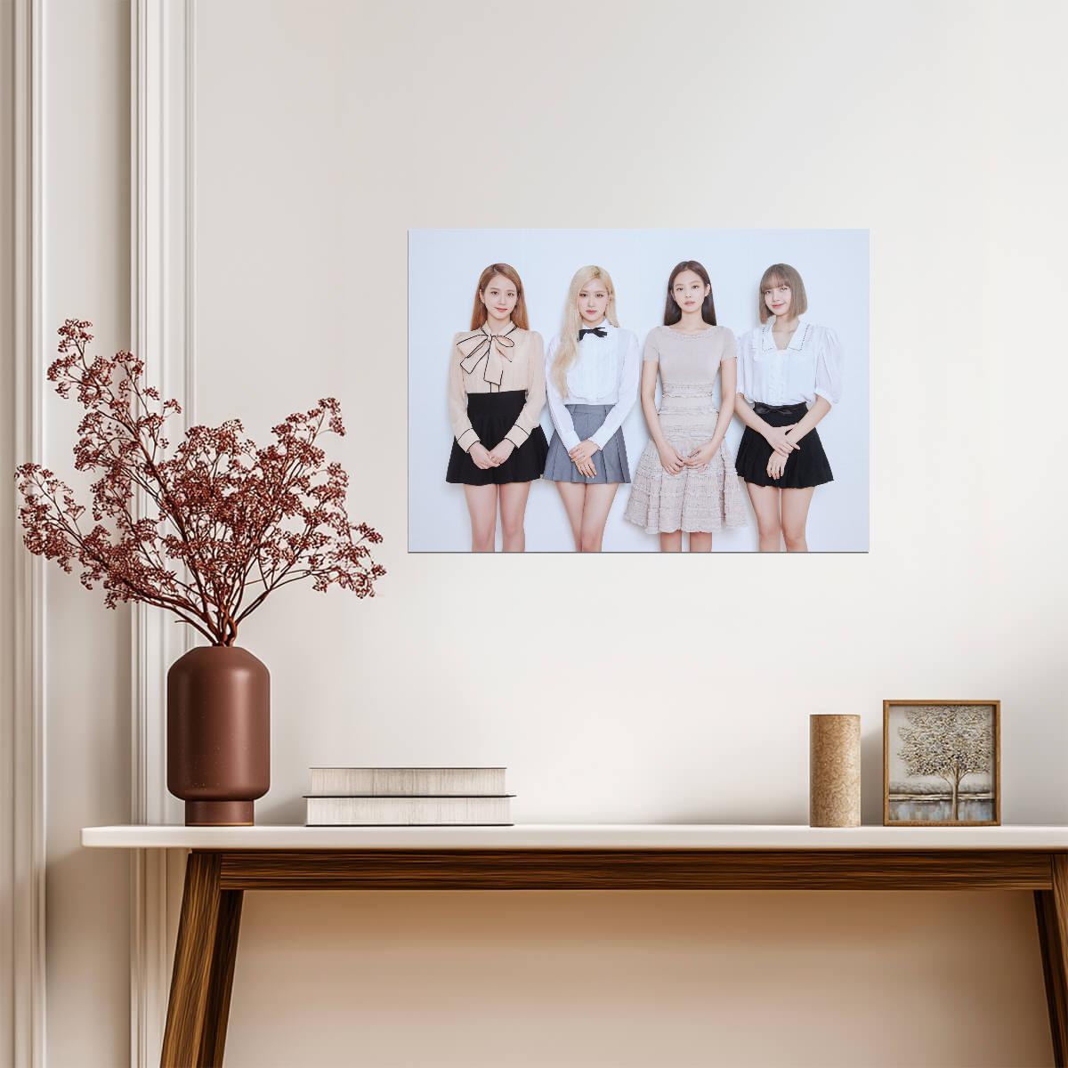 Blackpink Group Photo | K-Pop Music Poster | Gift for Blink Fans - Music Poster
