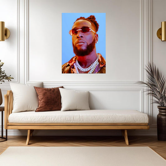 Burna Boy | Afro Fusion Star | Vibrant Music Poster - Music Poster